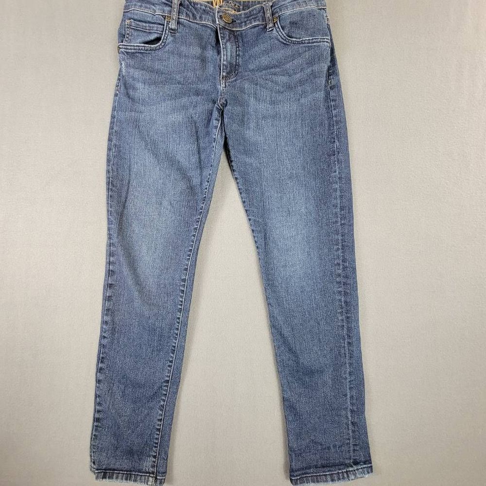 Kut From The Kloth Womens Katy Boyfriend Jeans Blue Stretch Medium Wash Denim 8